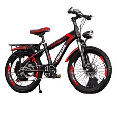 여아 입문용 두발자전거 20인치 저학년자전거 18인치, 18 인치, O. 블랙/레드 (짐받이+7단)