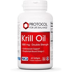 체지방 영양제 인지질 크릴오일 프로토콜 크릴 오일 1000mg 엑스트라 스트렝스 DHA EPA 아스타잔틴 함유 뇌 합니다* 비GMO 할랄 60 소프트젤, 체지방 영양제 인지질 크릴오일 프로토콜 크릴 오일 10, 1개