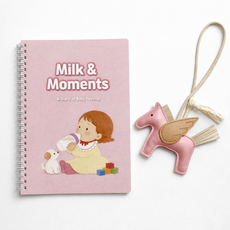 루모 말띠 아기 수유일지 A5 말키링 출산선물 기획상품, 1개, 스위트핑크 분홍마