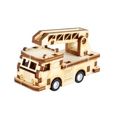 퍼즐피플 3D목재 영공방 어린이 퍼즐키트, 3D목재 달려라 소방차, 1개