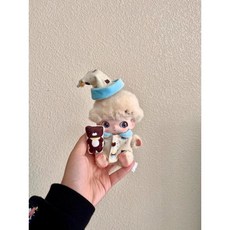 팝마트 디무 새로운 시작의 일기 시리즈 인형 인형옷 귀여운 겨울 스췌터 세트 12.5cm 인형, 벨벳 3피스 세트(망토+팬츠+머리핀)