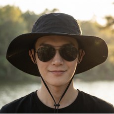 어반츠 uv차단 여름용 자외선차단 햇빛가리개 모자, 블랙 블랙