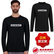 MAMMUT 長毛象 男 彈性舒適透氣圓領長袖排汗衣 QD LOGO PRINT 運動T恤