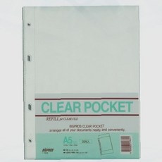 크리어 속지 A5 리필 노트 바인더 리필지 사무용 필기 메모지 문구류, 포장단위_개 (1개입)