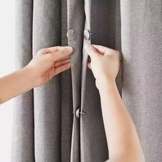 커튼 고정자석 정리 햇빛차단 자석핀 튼튼한 고정후크 정리버클 커튼집게 자석 클립 패치/정직한사람들, 1개, 실버-17mm