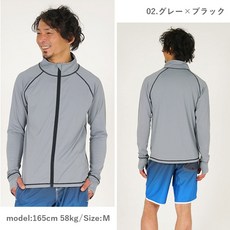 【日本潛水品牌HeleiWaho】速乾長袖拉鍊式衝浪衣 防曬水母衣 萊卡材質 舒適透氣 多種水上運動適用