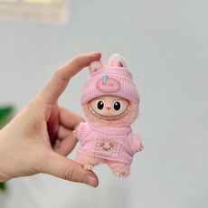 더몬스터즈 4세대 내마음속의 비밀번호 10cm 인형호환 인형옷 미니몬스터 인형옷 형옷만 인형불포함, 핑크 돼지 세트, 1개