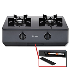 린나이 전국설치/과열방지 2구 가스레인지 전면AA 스탠드, LPG, 다크(설치*비용별도)