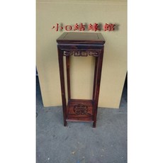 小o結緣館 仿古雞翅木四方花台茶几擺飾桌 實木仿古工藝 增添居家文化氣息, 1個, 40x40x106, 雞翅木