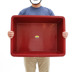 PE 사각 다라이 소 플라스틱 대야 다라 김장 뺄래 업소용, 적색, 1개, 선택1. 직사각 다라이 소