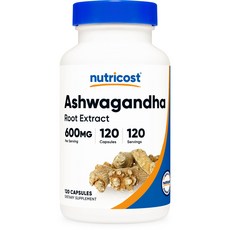 nutricost 南非醉茄萃取膠囊 600mg, 120顆, 1罐