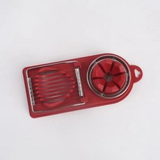 와이어가 꽃잎 모양 주방 계란 슬라이서 커터, 색상: 4. red, 1개