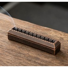 創意鏤空中式臥香盒薰香爐家用室內供奉藏式線香盒爐佛堂供佛臥香, 1個