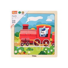 비가 9피스 원목 판퍼즐 12종 유아교구 그림 맞추기, 1개