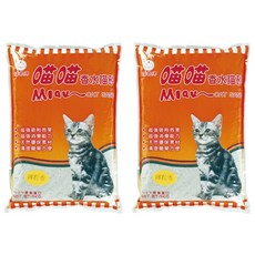 福壽實業 喵喵香水貓砂 超強吸附效果 超強消臭能力 天然環保素材 清理簡單方便, 5kg, 2包