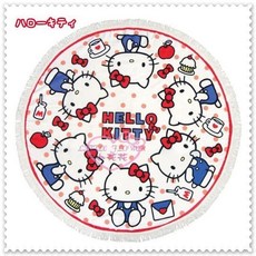 Hello Kitty 圓形毛巾布披肩 毯子 沙灘墊 浴巾 57020600, 1個