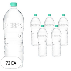 Deeps 에코그린 무라벨 먹는해양심층수, 2L, 72개