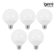 지니 LED 볼전구 12W, 주광색, 5개