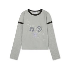 엠블러 Music Star 자수 레이어드 롱슬리브 AJS304 (그린)