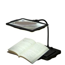 LED 독서 스탠드형 확대경 독서실 USB 침실 검은색, 1. 검은색