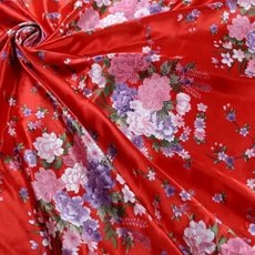 실크원단 프린트 시뮬레이션 실크 새틴 원단 기모노 DIY 바느질 꽃 가정 가구 장식 재료 천 200x150cm, 2) 2  200x150cm, 1개