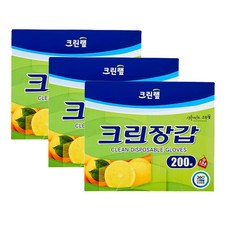 크린장갑 200매 / 김치 담글때 음식물 조리 세차및 정비 염색할 때, 200개입, 3개