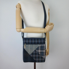 그레이 퀼팅 메신저 백 여권가방 에벤에셀퀼트 국내수제작 완제품 바로사용가능