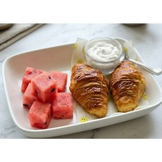 고당도 손질수박 브런치세트 컷팅수박 소금빵 크로와상 당일수제빵, 빵X생크림X, 200g, 1세트