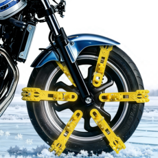 클레미엄 금속찡 오토바이 전기자전거 스노우체인 벨트체인 타이어체인 6개 배달 퀵 간편설치 미끄럼방지, 1세트