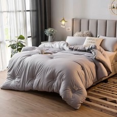 슈퍼싱글 퀸 겨울 침구 거위털 이불 호텔 차렵, D. 따뜻하고 몽환적인 핑크