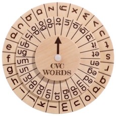 CVC單字轉盤 字母轉轉樂 英語教學教具, 無