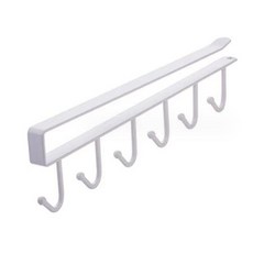무타공 다용도 클립형 수납 고리 1P 싱크대 공간활용 다용도걸이, 1개, 다용도걸이 화이트
