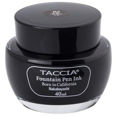 나카바야시 Nakabayashi TACCIA 스나오이로 잉크 만년필 잉크 수성 염료 검정 TFPI-WD40-01, 1개, 상세페이지 참조