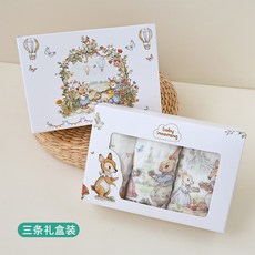 桃園出貨 口水巾 夏季薄款嬰兒三角巾 防水圍兜 嬰兒口水巾紗布毛巾兒童小方巾純棉 口水巾嬰兒全棉360吸水圍嘴非防水新, 【禮盒裝】3條童巾25*50cm(花型隨, 1個