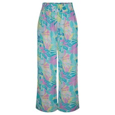 Billabong 여아용 뉴 웨이브 미드 라이즈 와이드 레그 팬츠 신축성 있는 허리 밴드 전면 포켓 민트 L107529