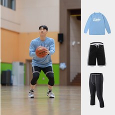 볼이즈라이프 롱슬리브리스 반바지 7부레깅스 3종셋업