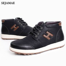 세자매 소가죽 남성골프화 하이탑 고급스타일 남자스크린골프화