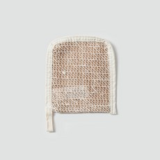 JAJU 코튼 리넨 장갑_클렌징퍼프 J624901002400 435052, FR, 다크 베이지, 1개