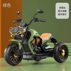 전동 삼륜차 충전식 원격조종 탑승 완구, 전기 구동, 1개, 고급 프레시그린 이중 초대형 블루투스 1