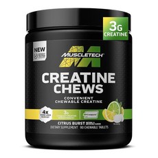 머슬테크 MuscleTech Creatine Chews - Creapure Monohydrate Supplement for Muscle Recovery Muscle Build, 1개, 90
