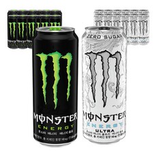 몬스터 에너지 그린 12개+울트라12개 세트 대용량 빅사이즈 드링크 음료, 24개, 500ml