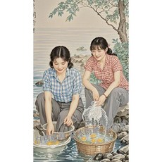 復古懷舊鄉村美女自粘貼畫 60cm高x36cm寬, CH262-D,100cm高x60cm寬
