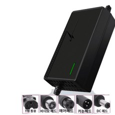 전동킥보드 리튬이온 급속충전기 54 6V 4A 소형 리튬이온배터리 18650 고속충전, 60V5A T형 헤드 출력 71.4V, 1개