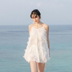 2025 國ins風分體比基尼 遮肚小胸聚攏僊女範三件泳衣 FCT8GT01A