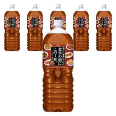 Asahi 기름진 식사에 1잔 보이차 X 우롱차 페트, 6개, 2L