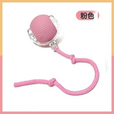 智能逗貓球貓咪玩具自嗨解悶逗貓球貓玩具寵物逗貓玩具, 1個, 無自動喚醒【帶繩款】粉色
