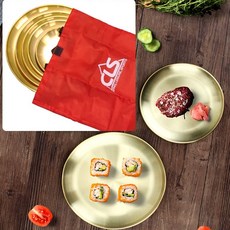 골드 5pcs 스텐레스 접시세트 스텐레스접시 놋접시