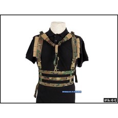 野戰搖滾-生存遊戲 高品質 MOLLE 輕便型織帶戰術背心 CP迷彩 生存遊戲 戰術背心