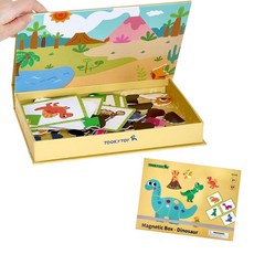 공룡자석 퍼즐박스 어린이집 유아 교구 자석놀이 그림카드, 1개