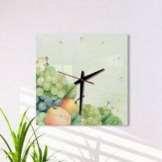 ec045-아크릴시계_그리너리과일들, 1.원형
